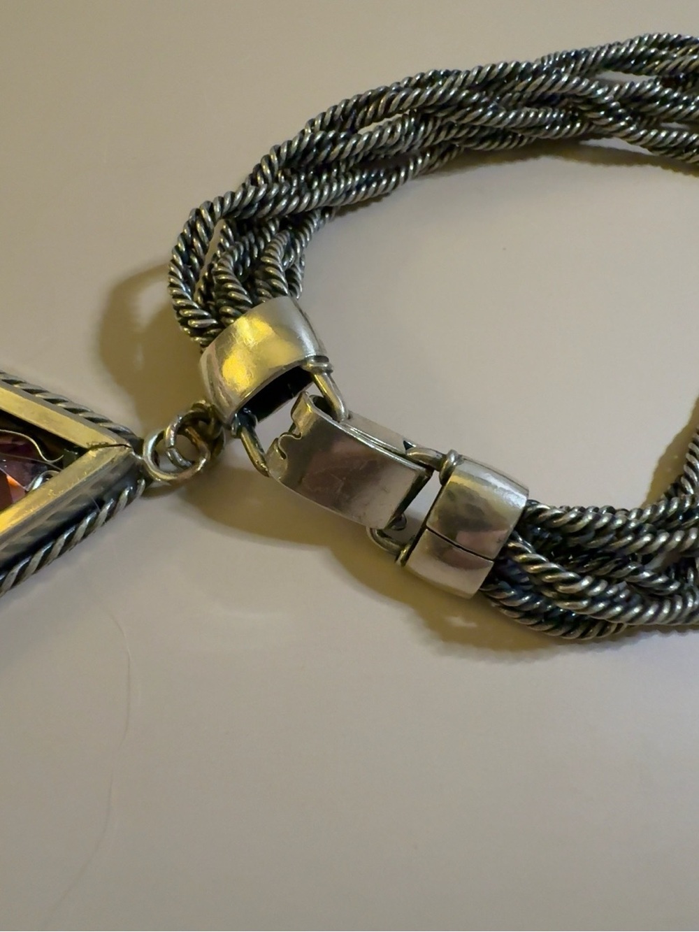 Vintage Napier Silver Tone Multi-Strand Brac - Picture 2 of 3
